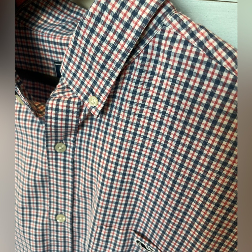 Vineyard Vines Performance Classic Fit Tucker Shirt Mens XLarge Blue Plaid. 1635